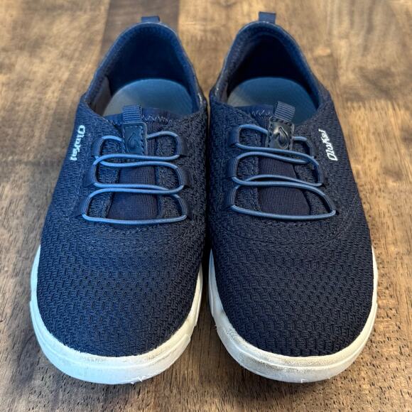 OluKai Alapa Li Boat Beach Shoes No Tie Casual Slip On Blue Kids Size 2 EU 34 - Picture 3 of 11